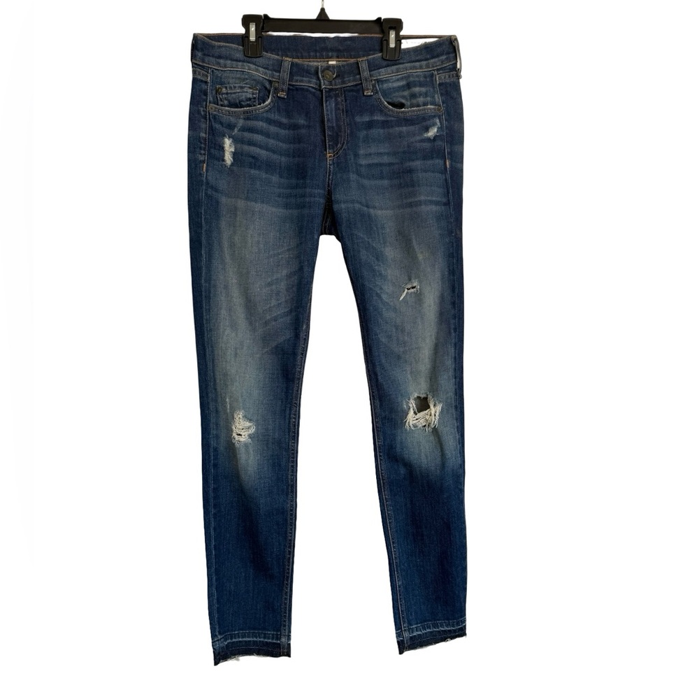 Rag & Bone Canyon Dre Slim Boyfriend‎ Distressed Blue Jeans Size 28 Blue